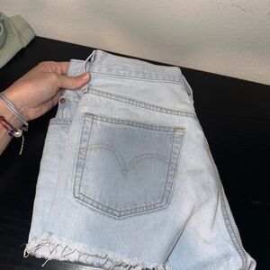 Levi's Light Blue Jean Shorts for Women